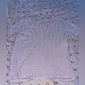 Pink waffle knit tee shirt